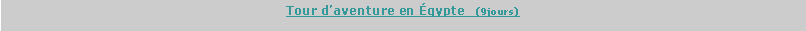 Zone de Texte: Tour d�aventure en �gypte   (9jours)